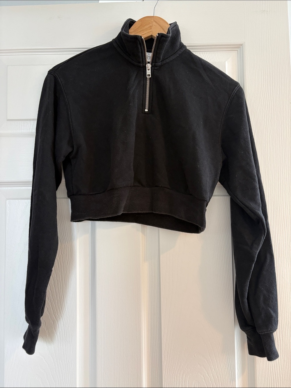 TNA Airy Fleece Half-Zip Pullover in Black